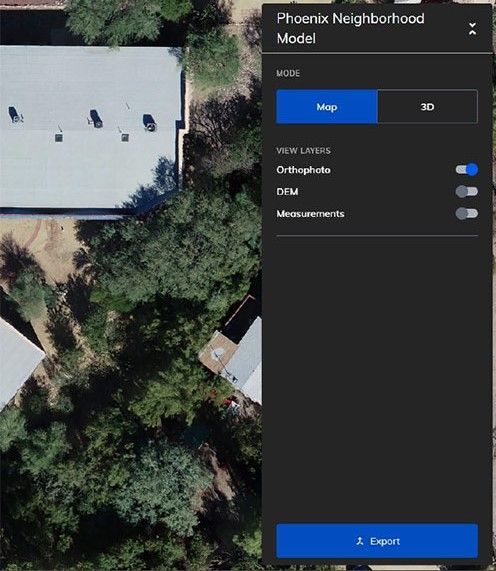 A screenshot from Mapware showing a roof inspection