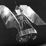 Black and white image of orbital remote sensing satellite - 1964