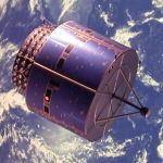 Image of one of the SMS-1 or SMS-2 weather satellites in orbit NASA - 1975