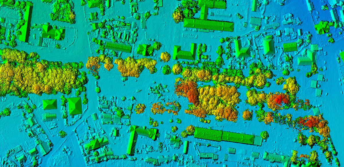 digital elevation models using colors to denote height